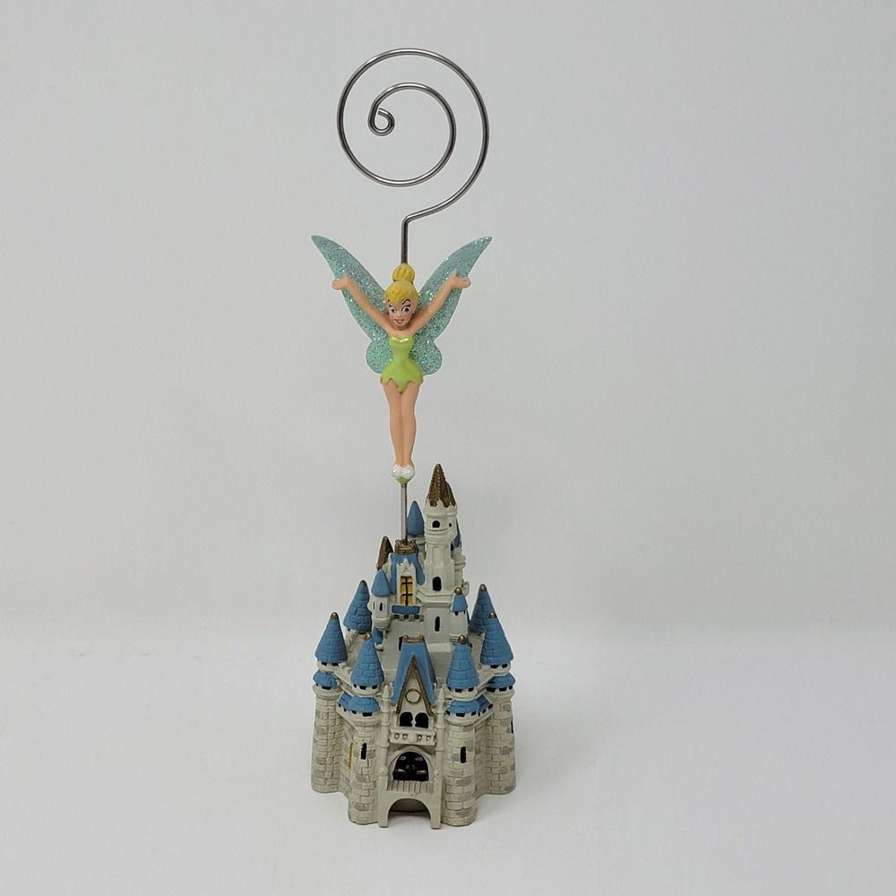 Disney Parks Tinkerbell Above Cinderella's Castle Wire Stand Photo Note Holder